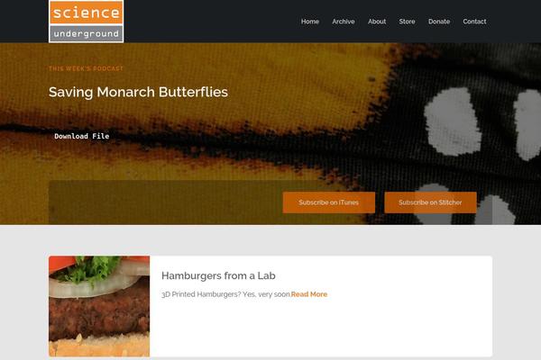 scienceunderground.org site used Podcaster