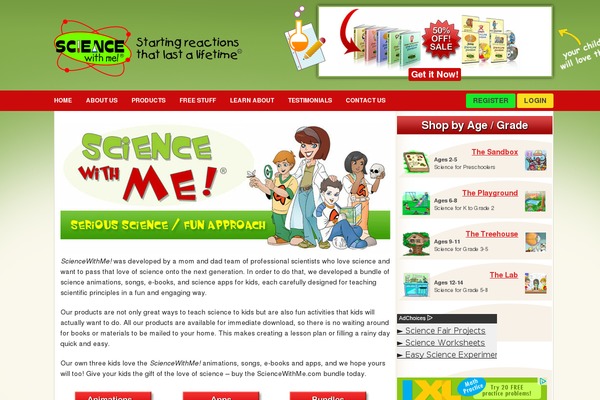 science theme websites examples