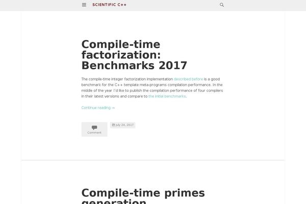 scientificcpp.com site used Isola-wpcom