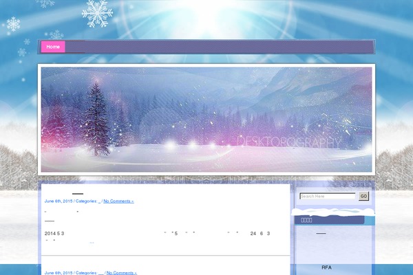 Winter theme site design template sample