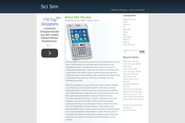 Light theme site design template sample