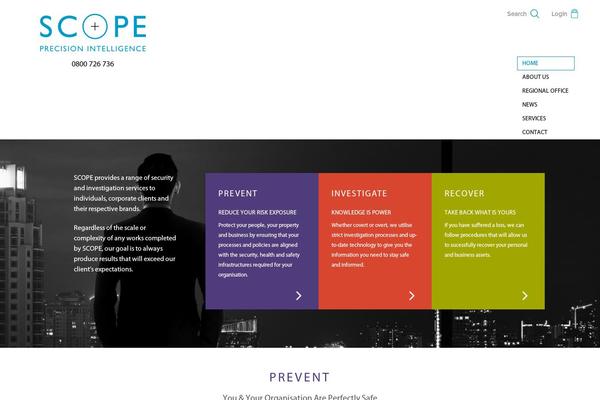 Scope theme site design template sample