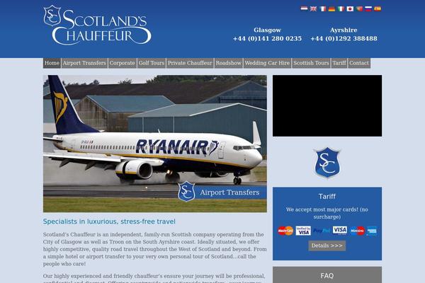 Chauffeur theme site design template sample