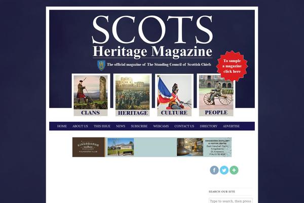 scotsheritagemagazine.com site used Headway