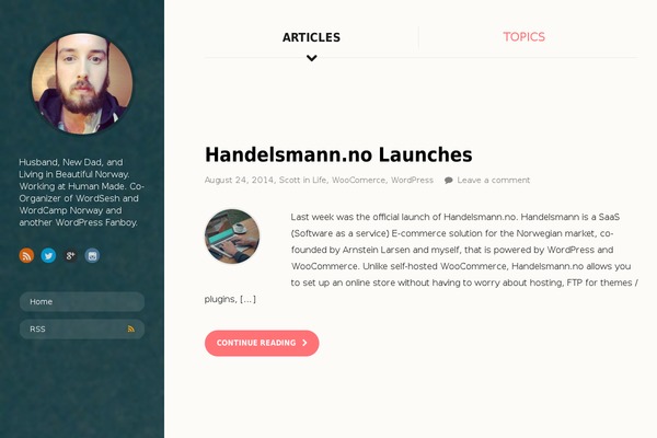 On Topic theme site design template sample