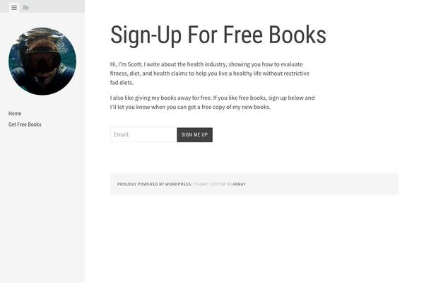 Editor theme site design template sample