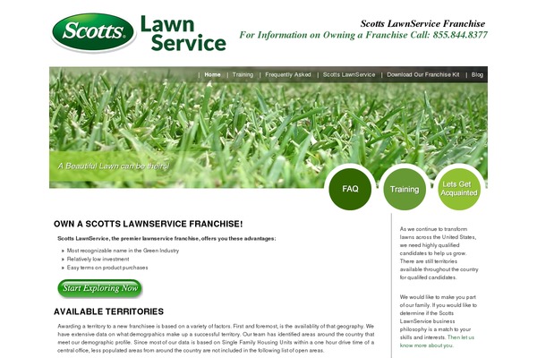 scottslawnservicefranchise.com site used Devobase