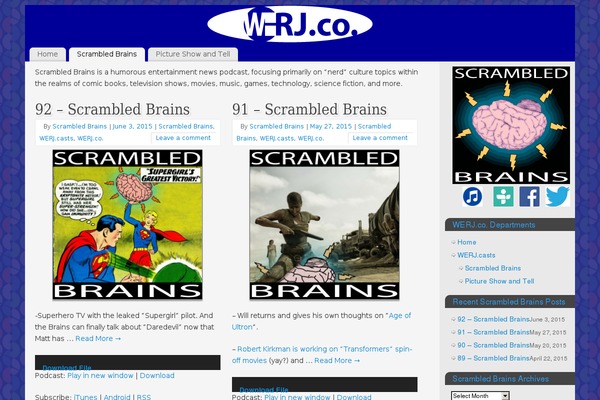 scrambledbrainscast.com site used Mantra