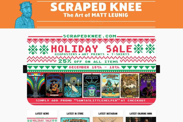 scrapedknee.com site used Portfolio
