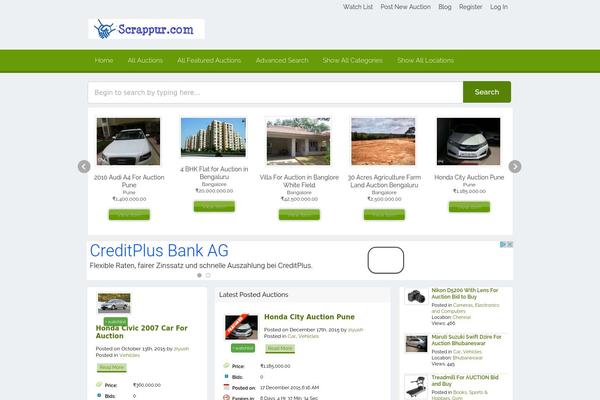 scrappur.com site used Auctiontheme