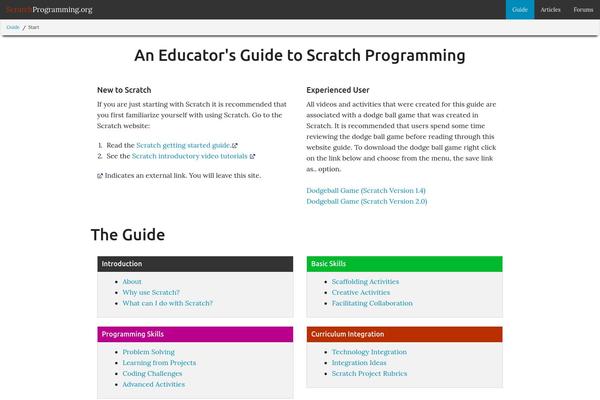 Scratch theme site design template sample