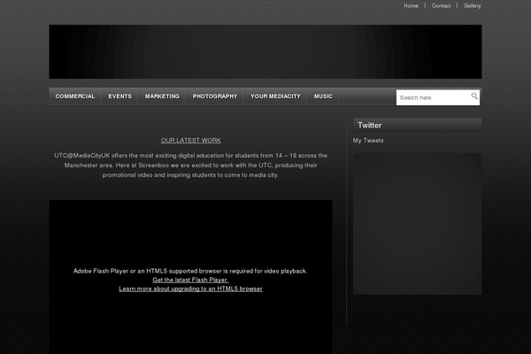 screenbooproductions.com site used Video