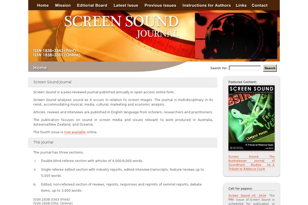 screensoundjournal.org site used Ssj
