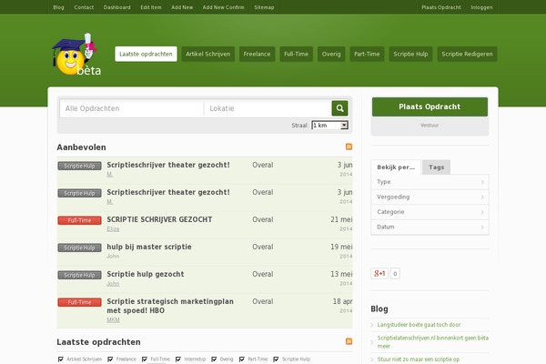 Jobroller theme site design template sample