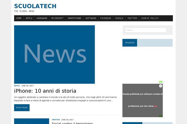 MH Newsdesk lite theme site design template sample
