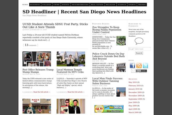 Thesis 1.6 theme site design template sample