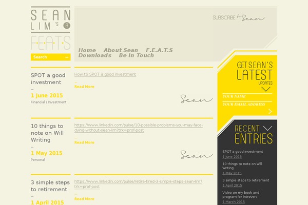 seanlim.sg site used Blogum