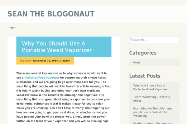 seantheblogonaut.com site used Hardpressed