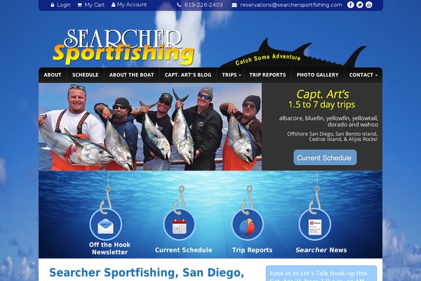 searchersportfishing.com site used Searcher-avada