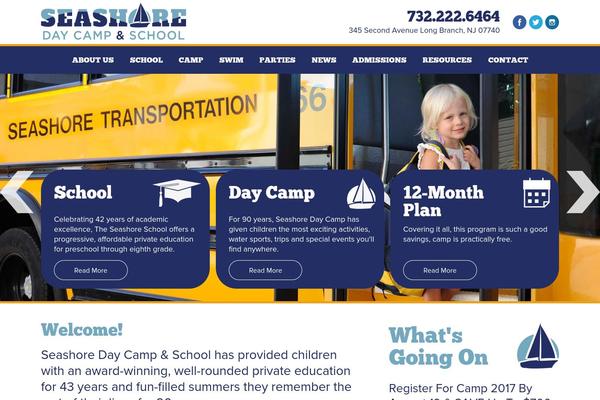 Seashore theme site design template sample