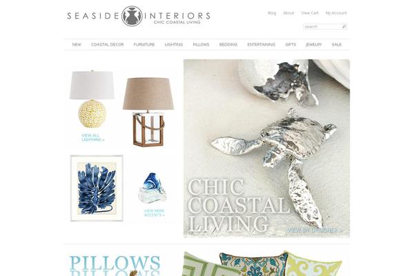 Seaside theme site design template sample