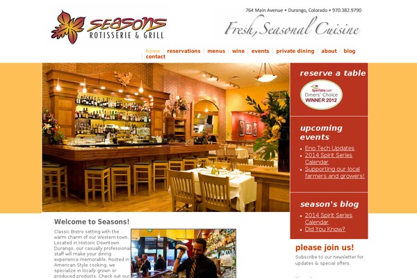 Seasons theme site design template sample