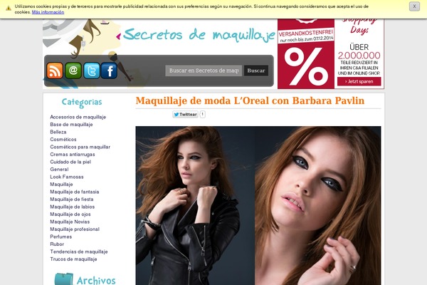 secretosdemaquillaje.com site used Archivados-theme