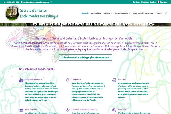 Divi Child theme site design template sample