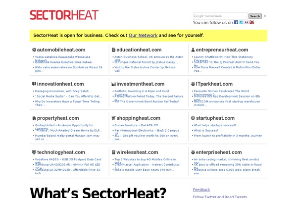 Heat theme site design template sample