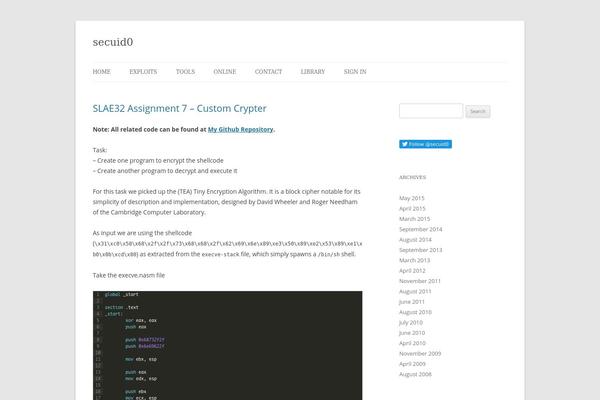 Site using google-syntax plugin
