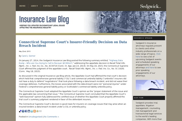 sedgwickinsurancelaw.com site used Test2