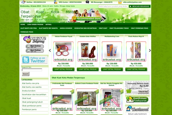 sediaobat.org site used IndoStore