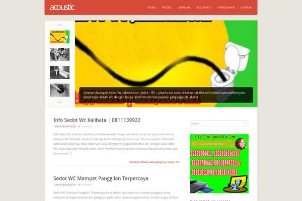 Acoustic theme site design template sample