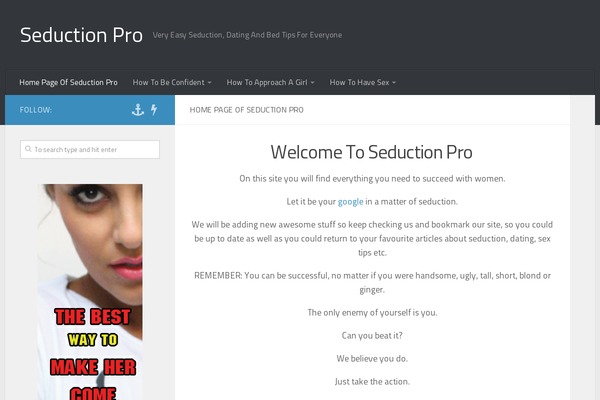 seductionpro.net site used Hueman