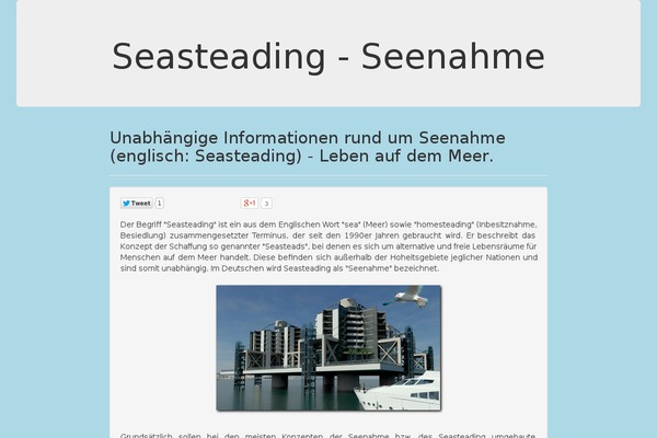 seenahme.de site used Seasteading