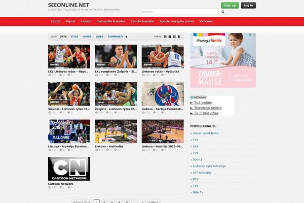 deTube theme site design template sample