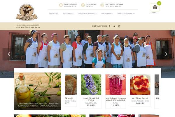 Safira theme site design template sample