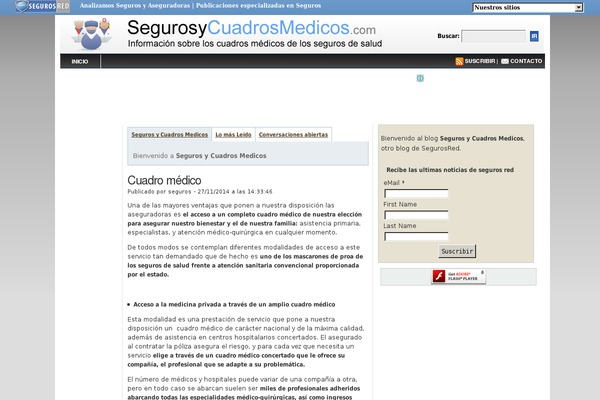 segurosycuadrosmedicos.com site used Gimpstyle