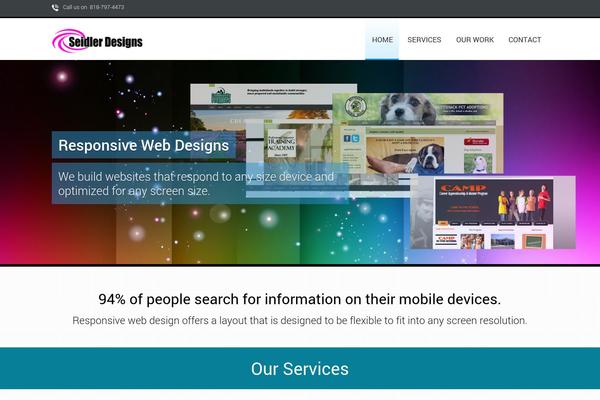 One Page theme site design template sample