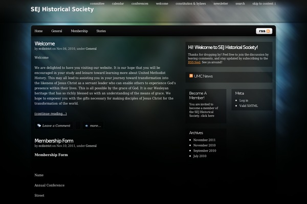 sejhistory.org site used Pixel