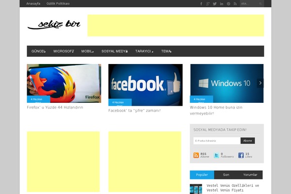 sekizbir.com site used Magazon Wp