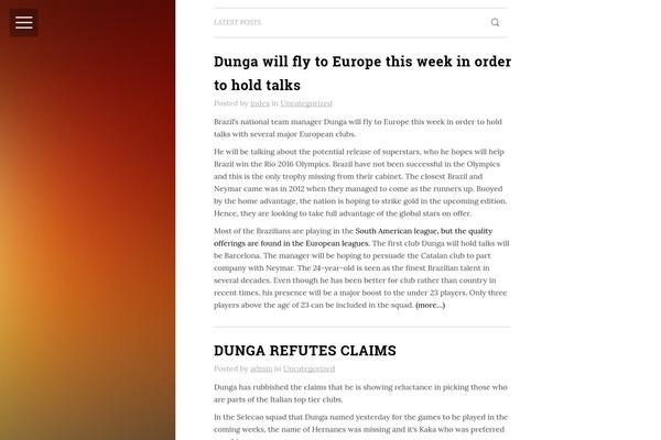 Microblog theme site design template sample