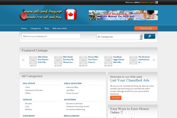 ClassiPress theme site design template sample