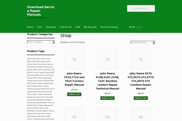 Store theme site design template sample