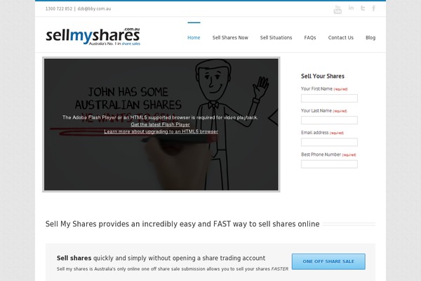 sellmyshares.com.au site used Sellmyshares