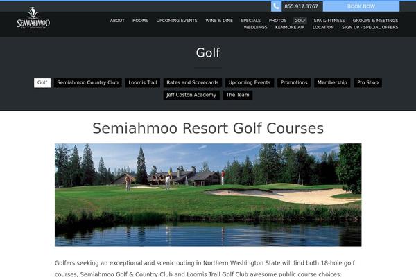 Golf theme site design template sample
