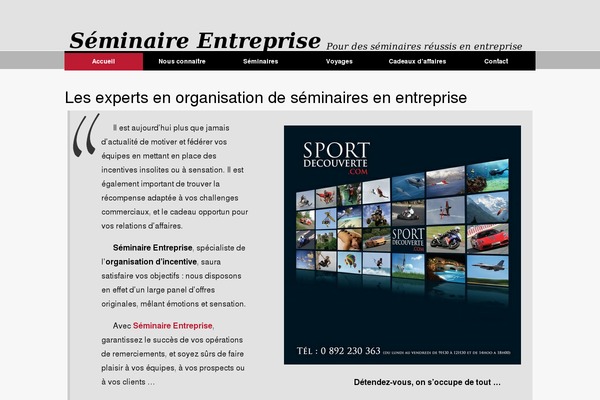 seminaireentreprise.org site used Fireworks