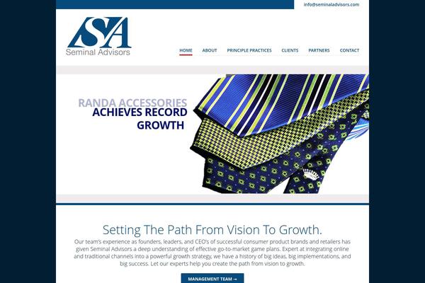 Vanguard theme site design template sample