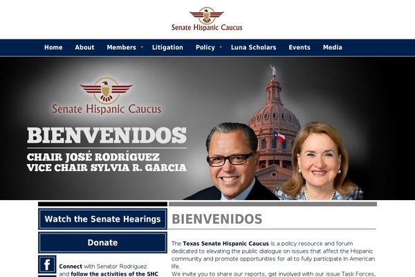 senatehispaniccaucus.com site used Flexfit Theme