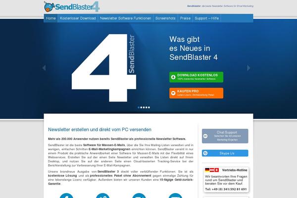 sendblaster.de site used Wp-sendblaster-2012